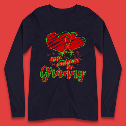 Happy Valentine's Day Granny Long Sleeve T-Shirt