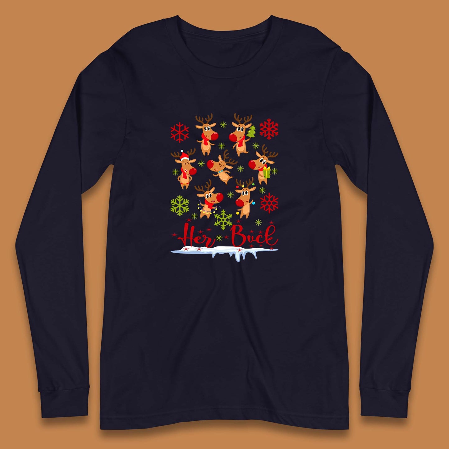 rudolph reindeers long sleeve t shirt