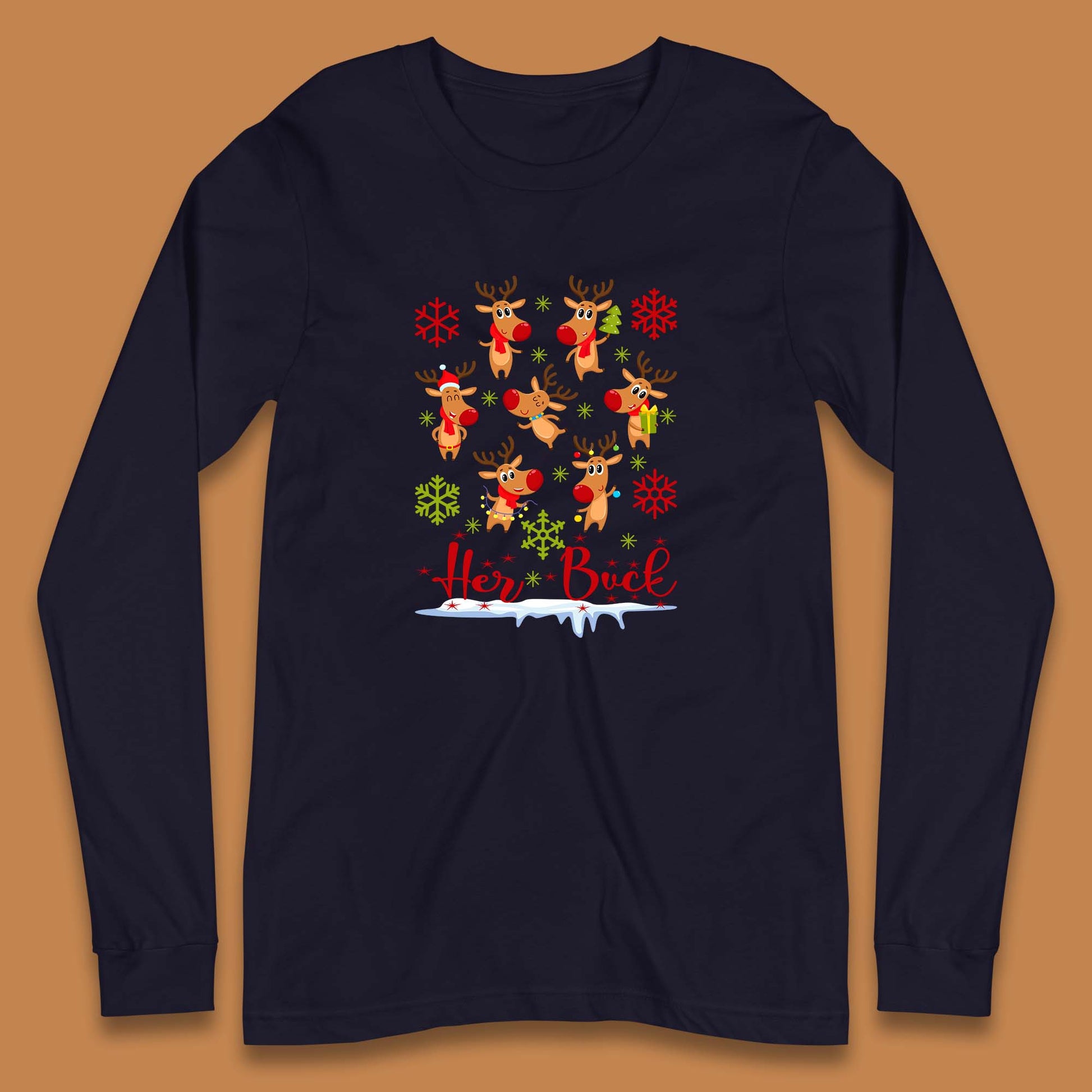 rudolph reindeers long sleeve t shirt
