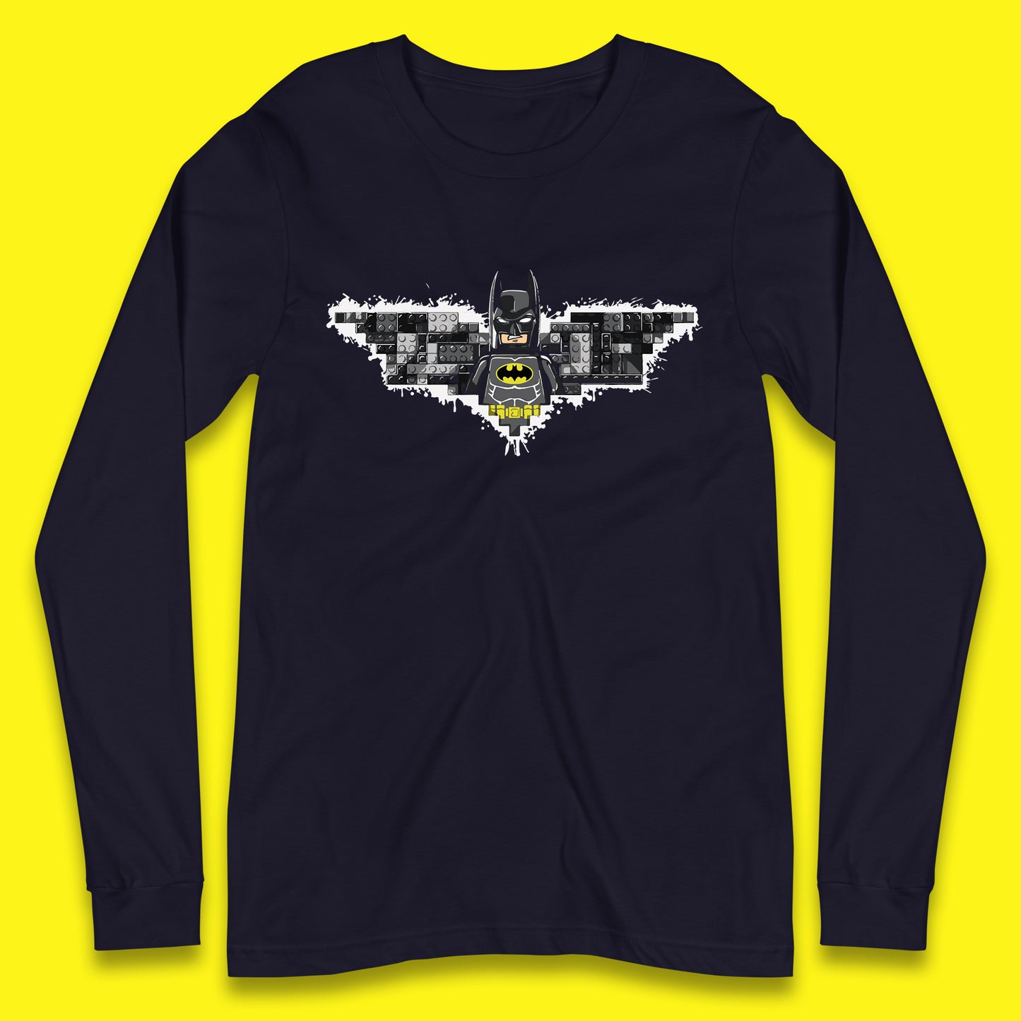 The Lego Batman Movie Superhero Building Bricks Block DC Comics Batman Master Builder Comic Book Character Long Sleeve T Shirt