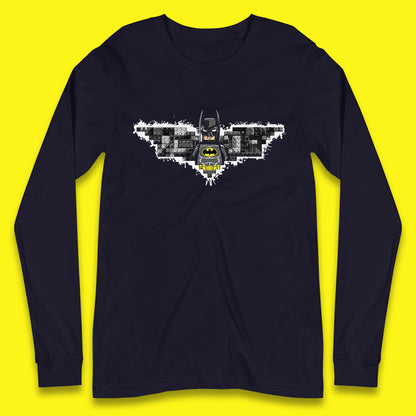 The Lego Batman Movie Superhero Building Bricks Block DC Comics Batman Master Builder Comic Book Character Long Sleeve T Shirt