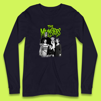 Vintage The Munsters Family TV Series Halloween Frankenstein Horror Scary Long Sleeve T Shirt