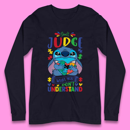 Autism Disney Stitch Long Sleeve T-Shirt