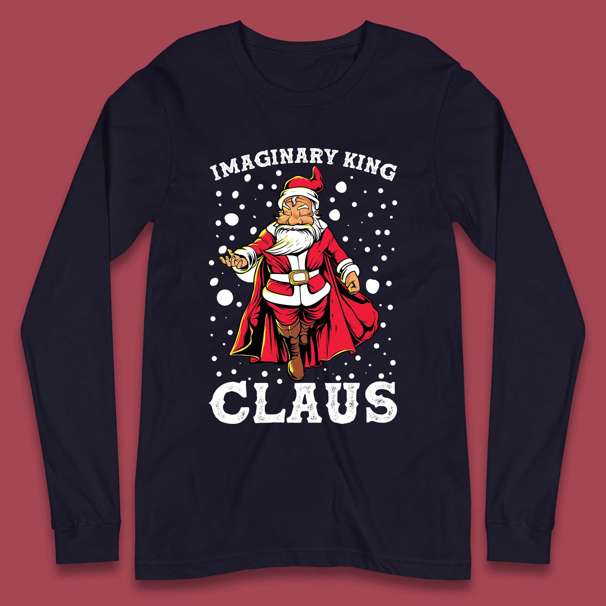 imaginary king santa christmas long sleeve t shirt