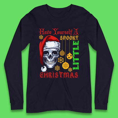 christmas skull long sleeve t shirt