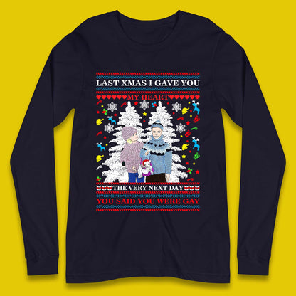 gay christmas long sleeve t-shirt