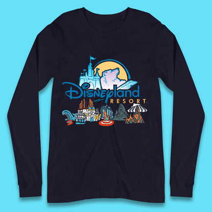 Retro Disneyland Resort Happiest Place on Earth Disneyland Parks Disney 100 Years Of Wonder Disneyland Family Trip Long Sleeve T Shirt
