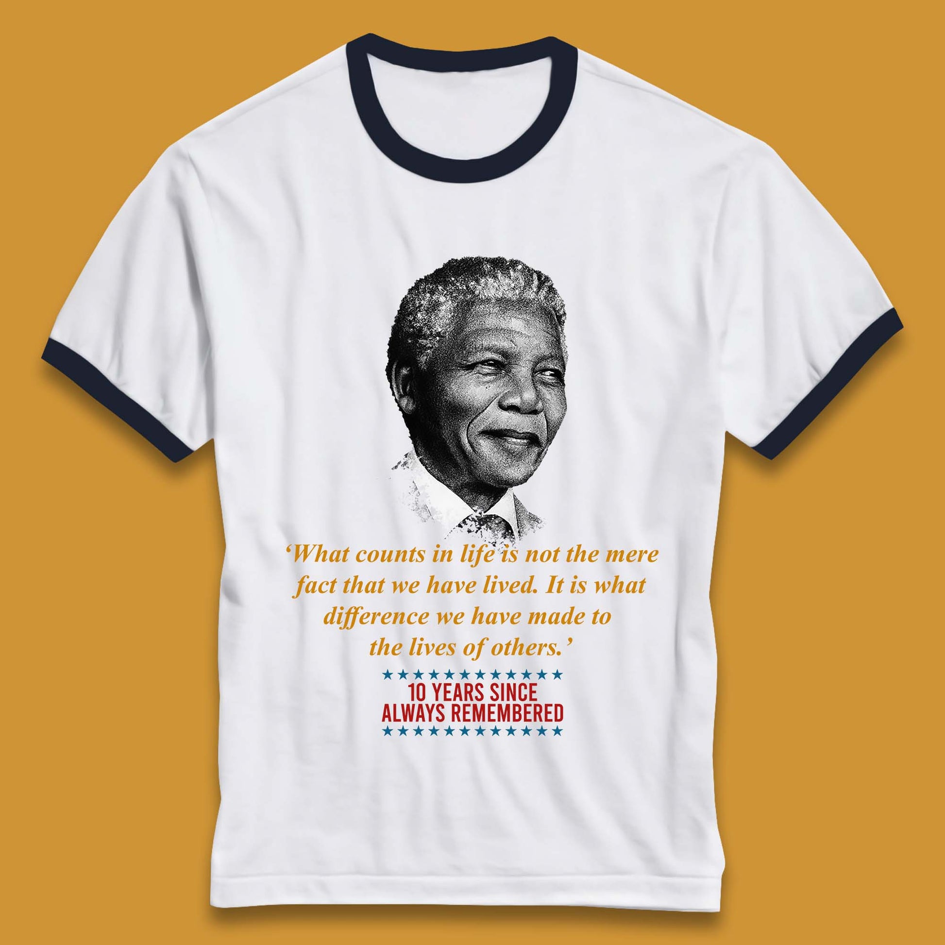 10 Years Since Always Remember Nelson Mandela T Shirt