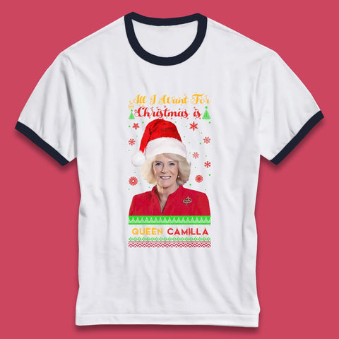 Queen Camilla Christmas Ringer T-Shirt