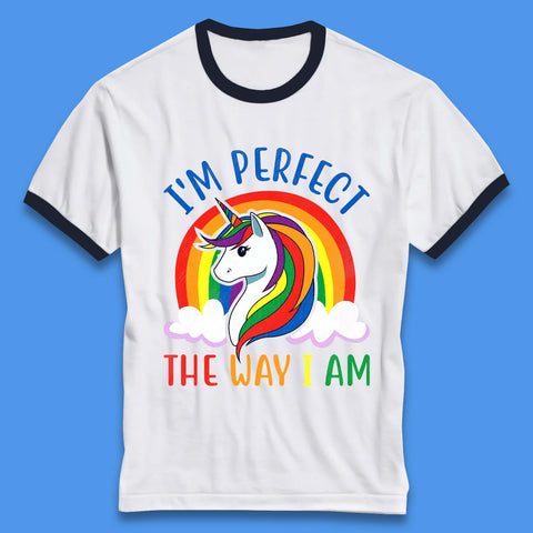 Rainbow Unicorn LGBT Pride Ringer T-Shirt
