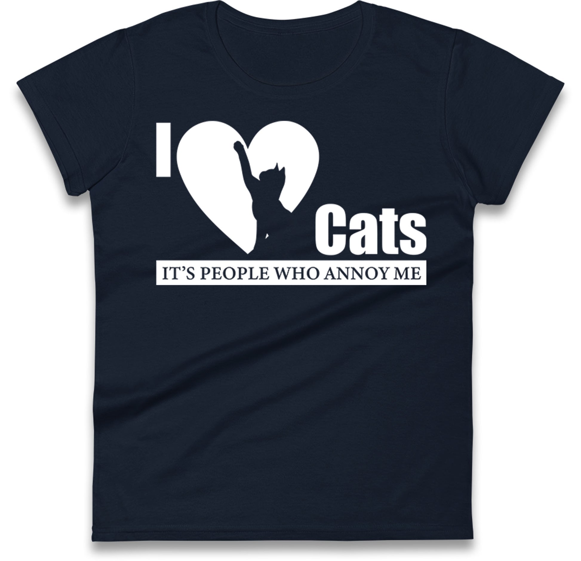 i love cats womens t shirt