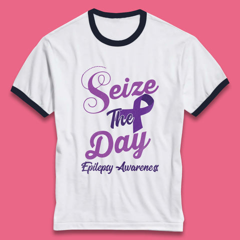 Seize the Day Epilepsy Awareness Ringer T-Shirt