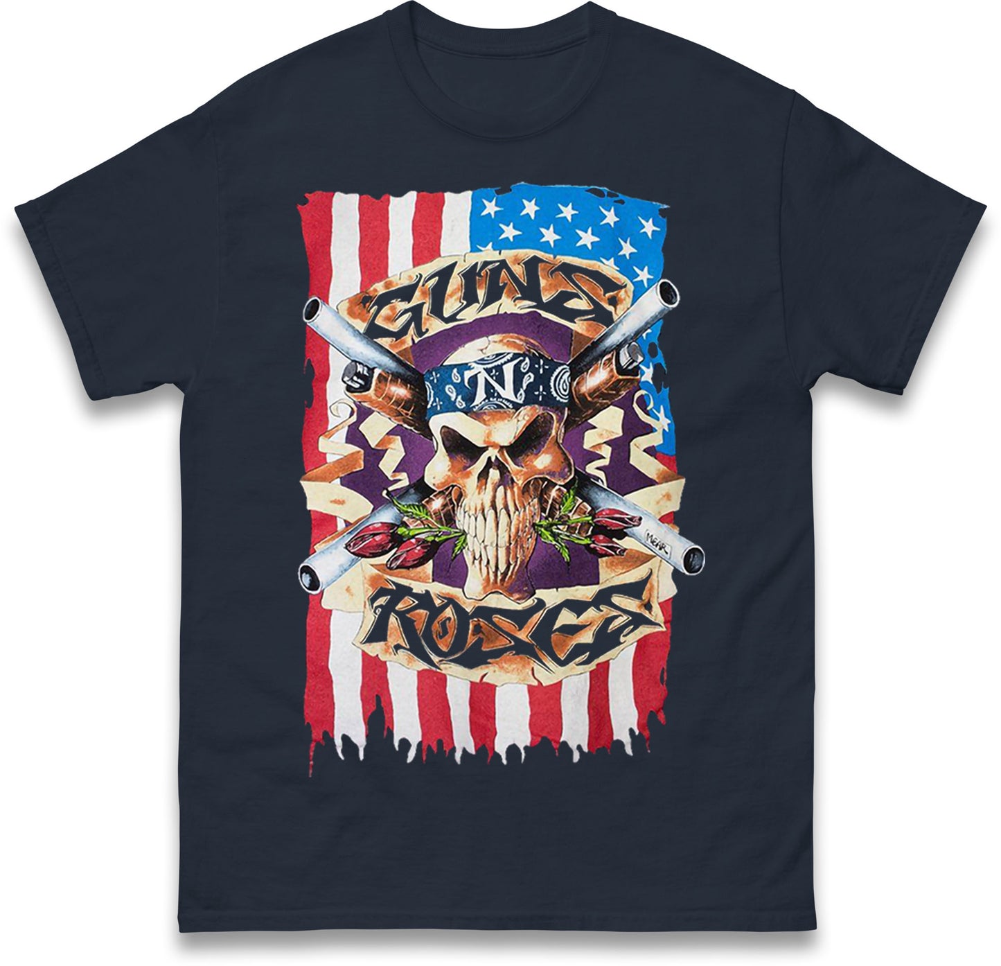 Guns N Roses American Flag T Shirt