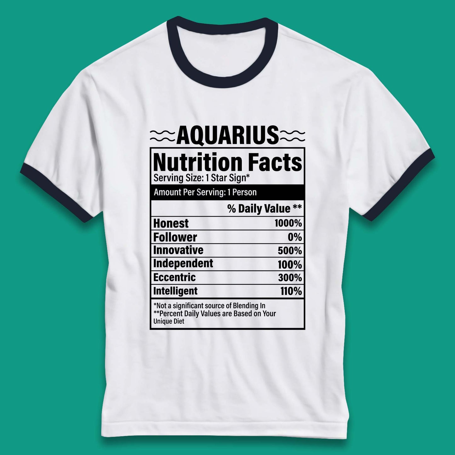 Aquarius Nutrition Facts Ringer T-Shirt