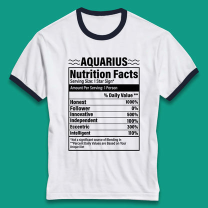 Aquarius Nutrition Facts Ringer T-Shirt