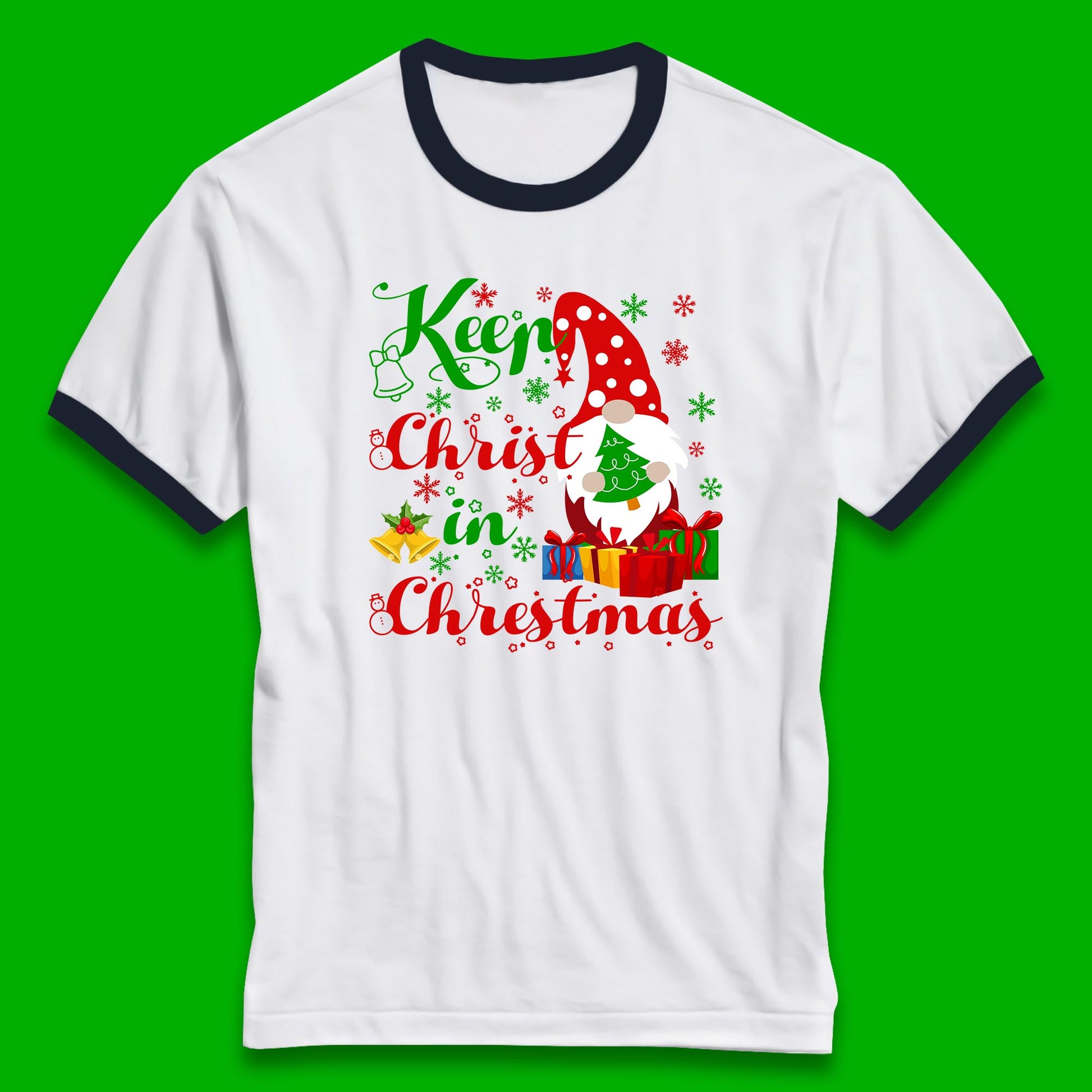 keep christ in christmas ringer tee