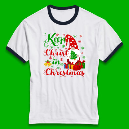 keep christ in christmas ringer tee