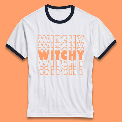 Witchy Halloween Witches Spooky Witch Vibes Witchy Aesthetic Halloween Party Ringer T Shirt
