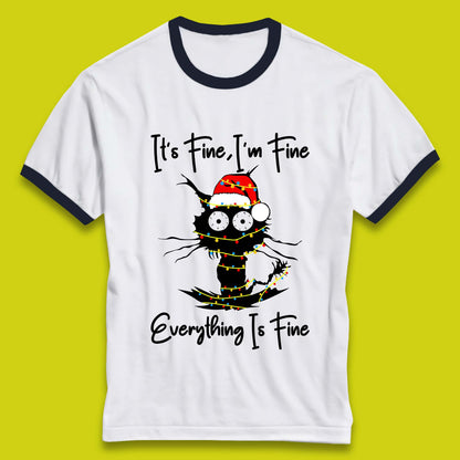 electrocuted cat ringer t shirt