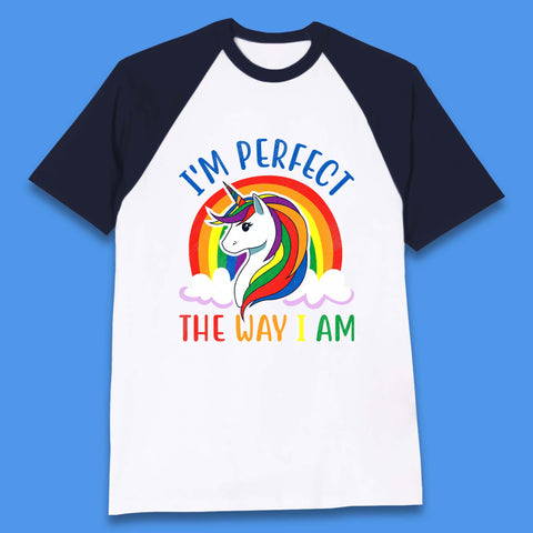 Rainbow Unicorn LGBT Pride Baseball T-Shirt