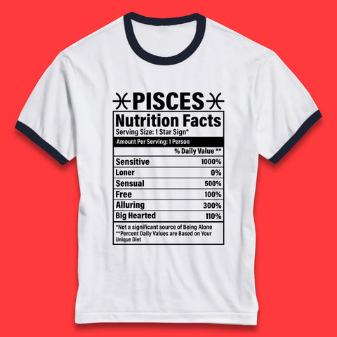 Pisces Nutrition Facts Ringer T-Shirt
