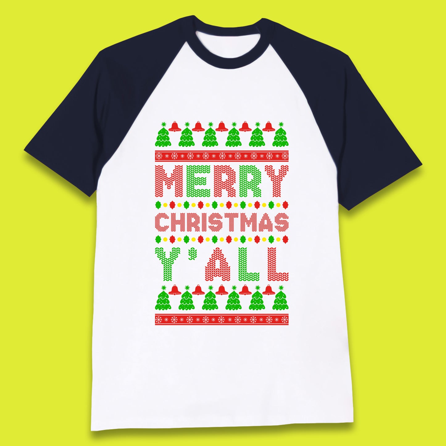 merry christmas y'all baseball t-shirt