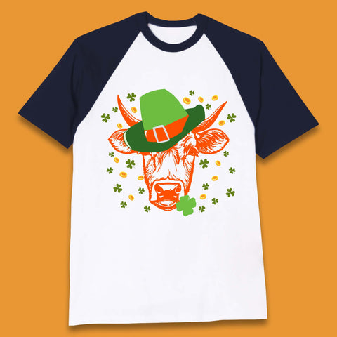 St Patrick's Cow Baseball T-Shirt
