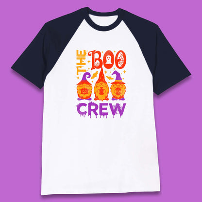 The Boo Crew Halloween Gnomes Squad Horror Scary Spooky Matching Costume Baseball T Shirt