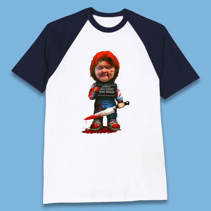 Chucky Mug Shot Russian Police Dept Hasbulla Magomedov Chucky Mini Khabib Inspired Halloween Horror Movie Good Guy Chucky Baseball T Shirt