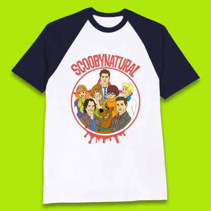 Scooby-Doo Scoobynatural Mash Up Group Shot Poster Happy Halloween Baseball T Shirt