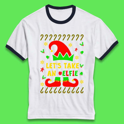 Let's Take An Elfie Christmas Ringer T-Shirt