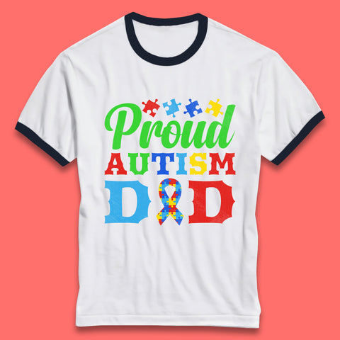Proud Autism Dad Ringer T-Shirt