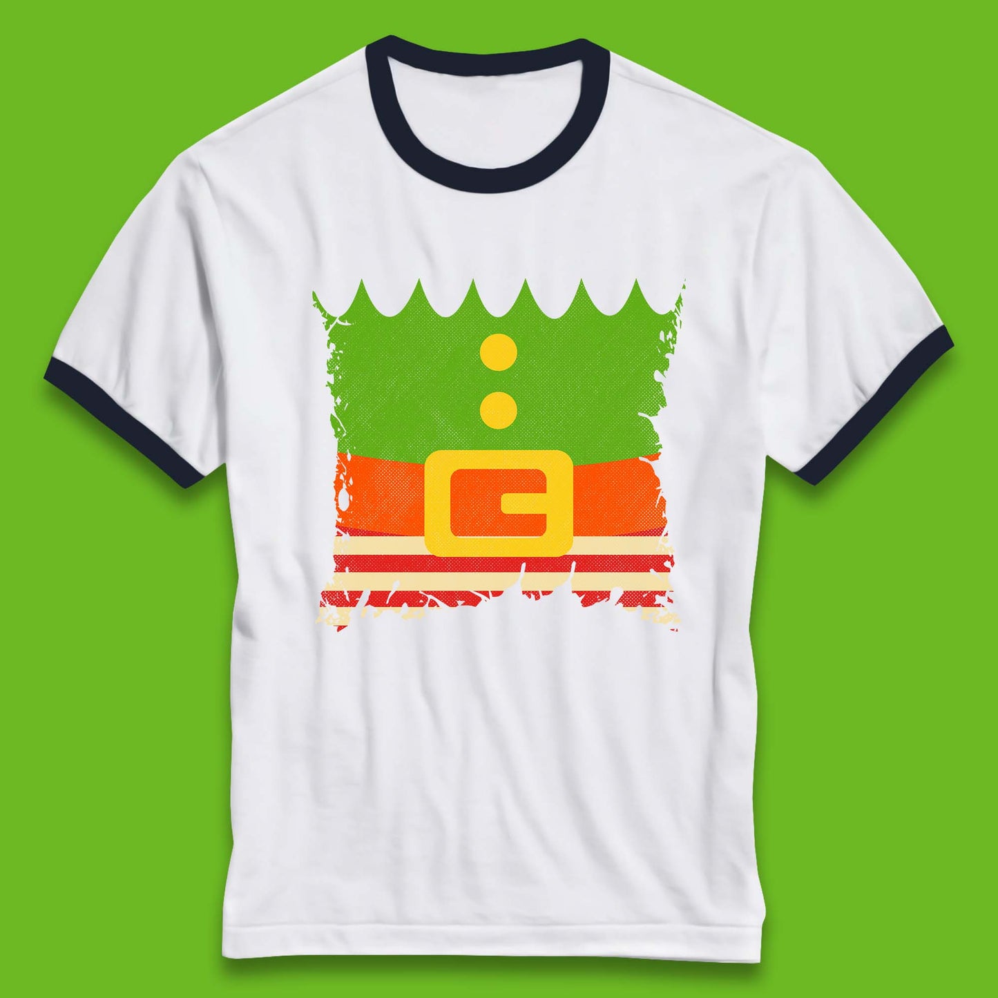 christmas santa claus dress ringer t shirt