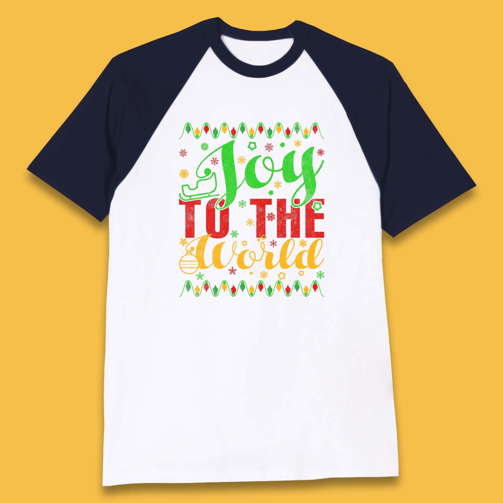 merry christmas joy to the world baseball t shirt