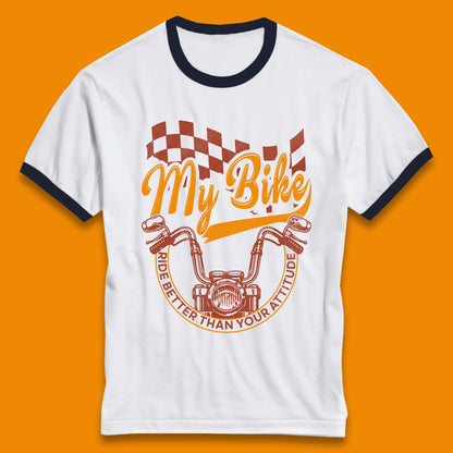 Bike Rider Attitude Ringer T-Shirt