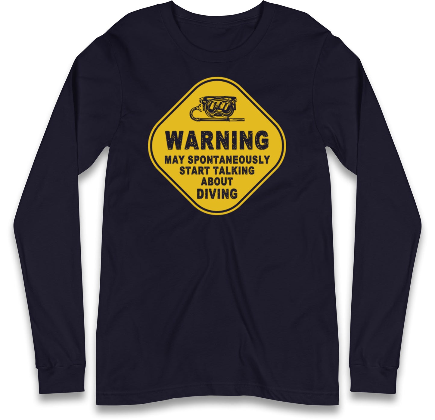warning diving long sleeve t shirt