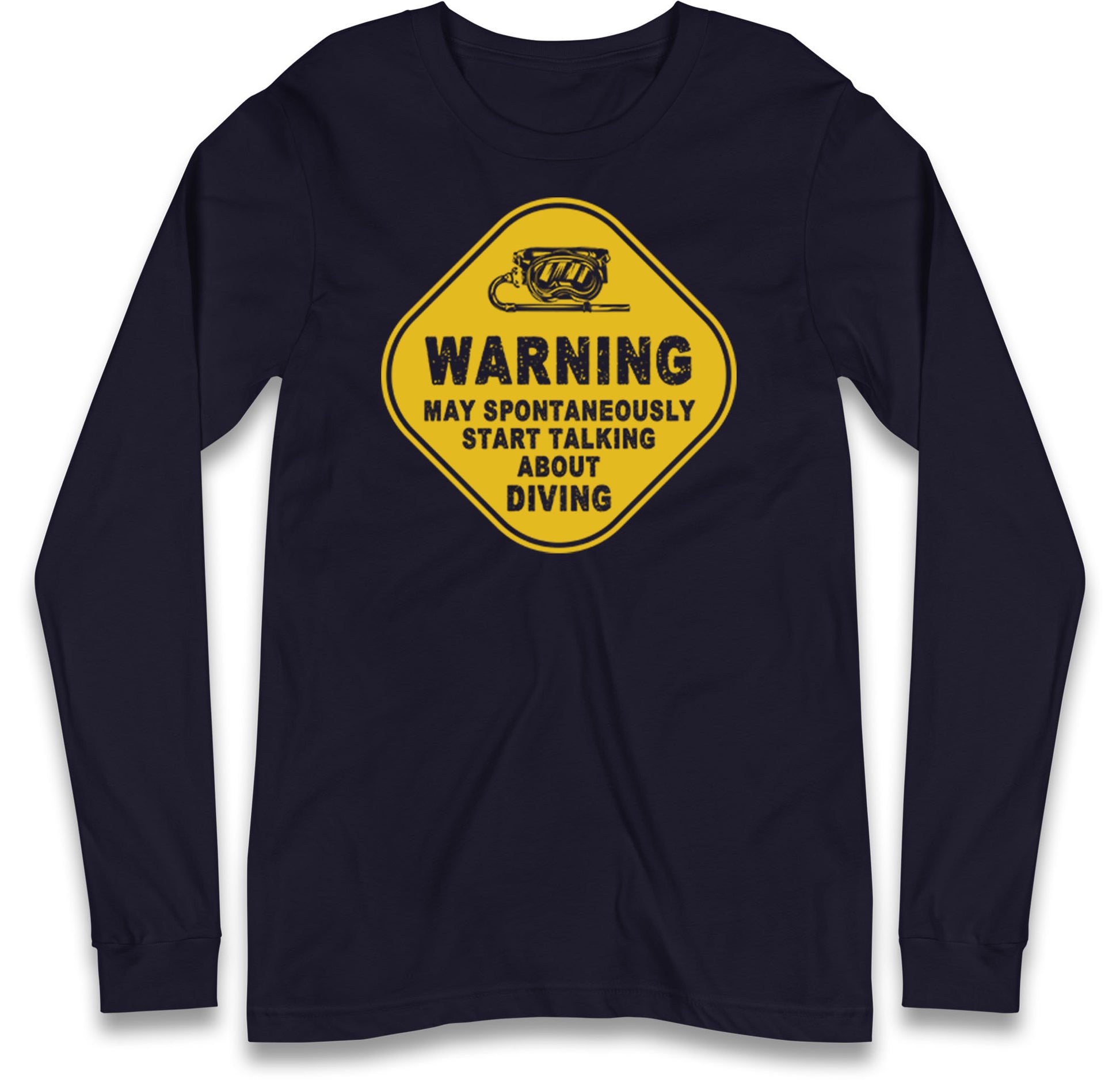 warning diving long sleeve t shirt