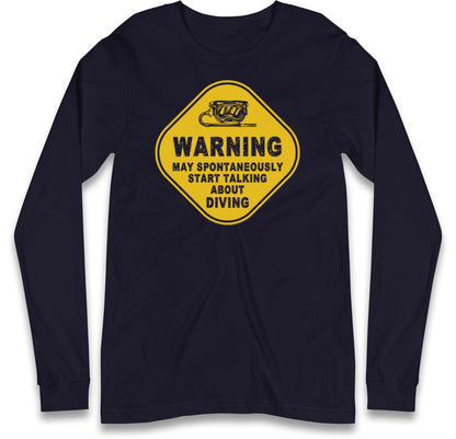 warning diving long sleeve t shirt