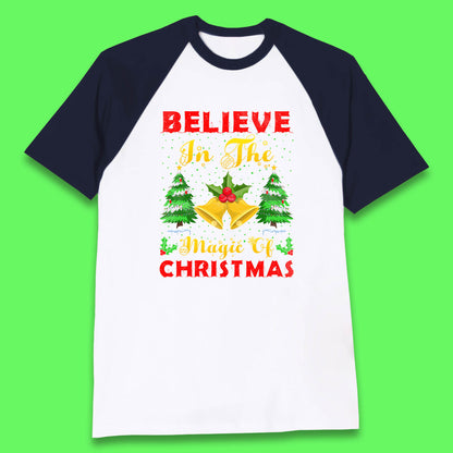 believe in the magic of christmas baseball t shirt