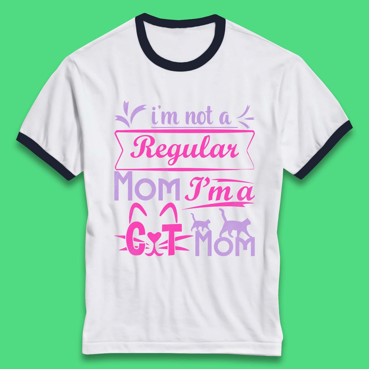 I'm A Cat Mom Ringer T-Shirt