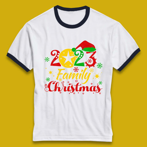 2023 Family Christmas Holiday Festive Christmas Pajamas Xmas Ringer T Shirt