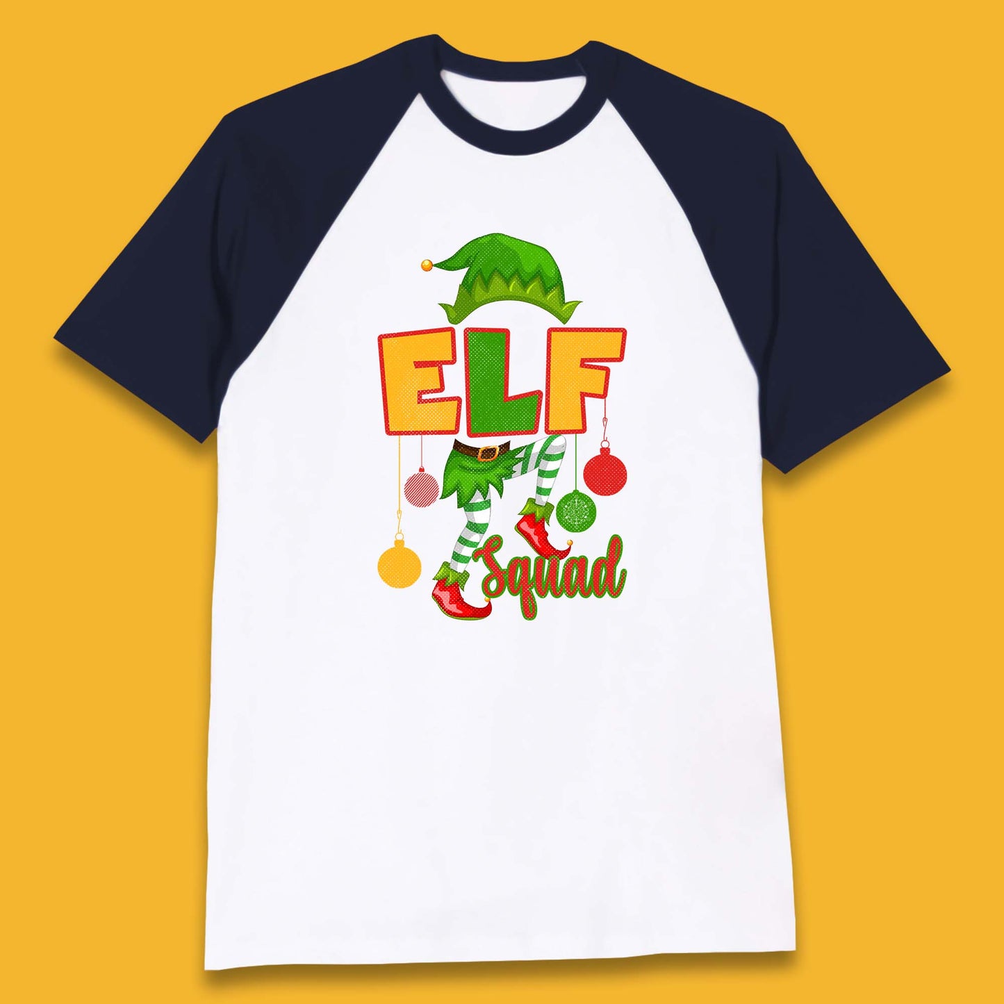 elf squad christmas baseball t shirt