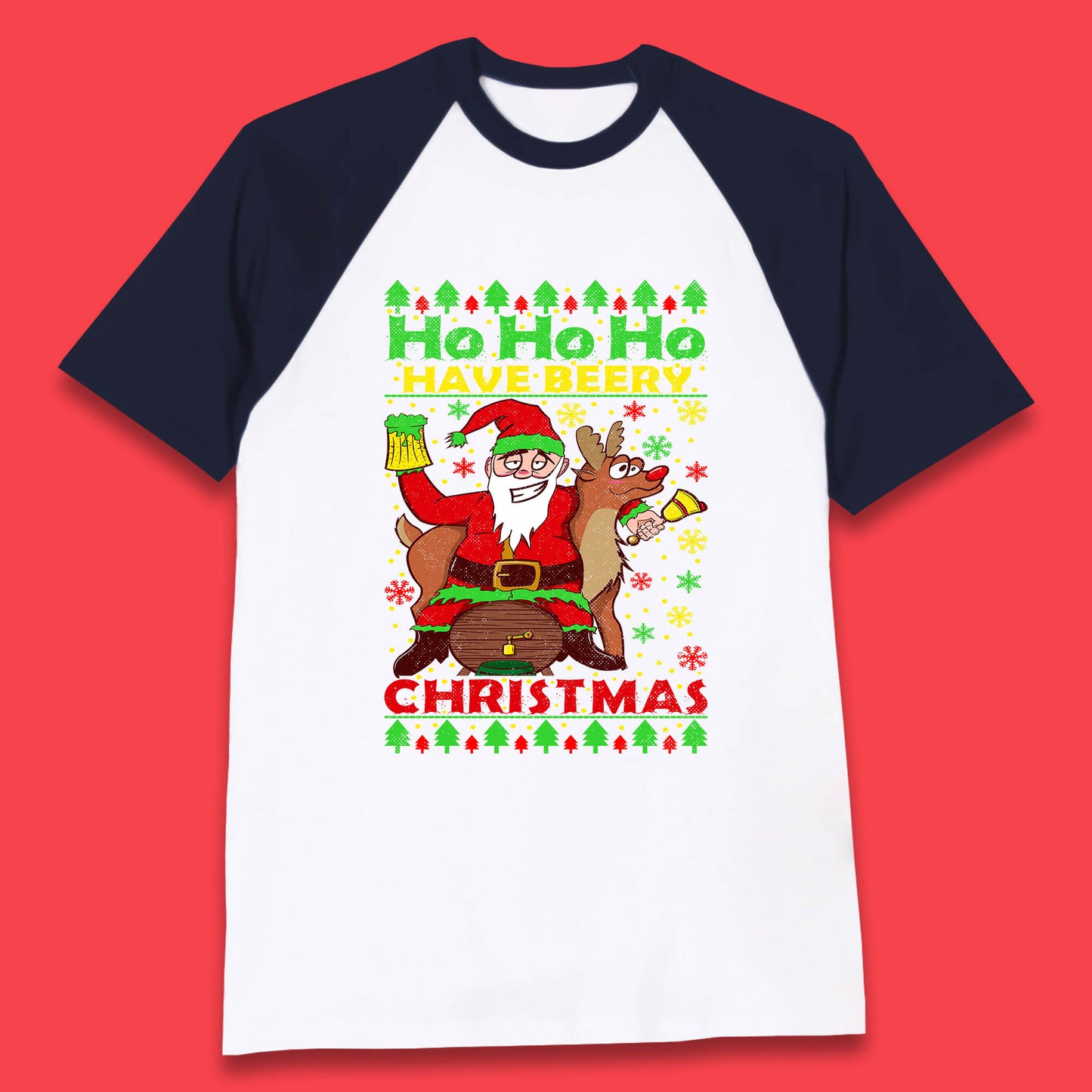 beery christmas baseball t shirt