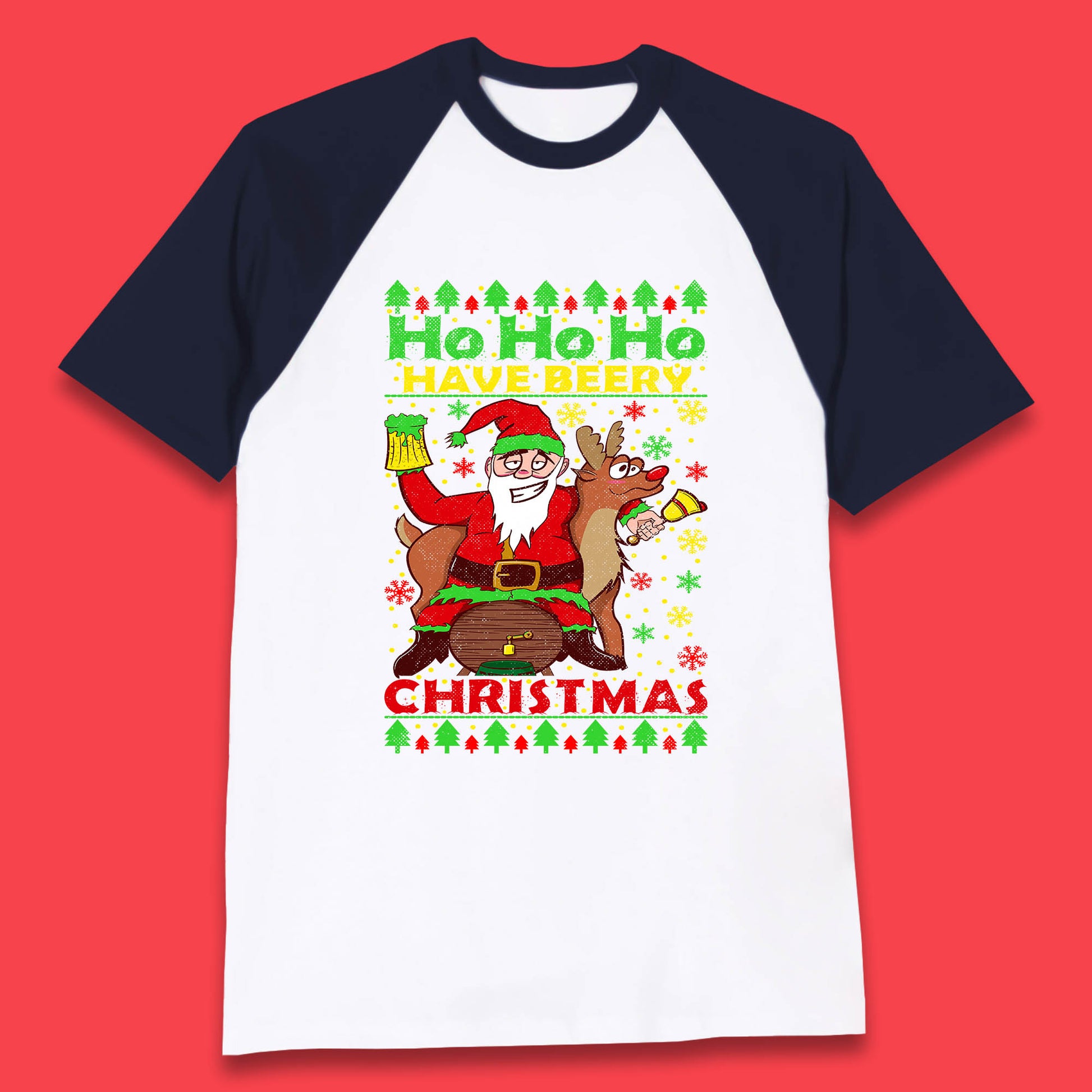 beery christmas baseball t shirt