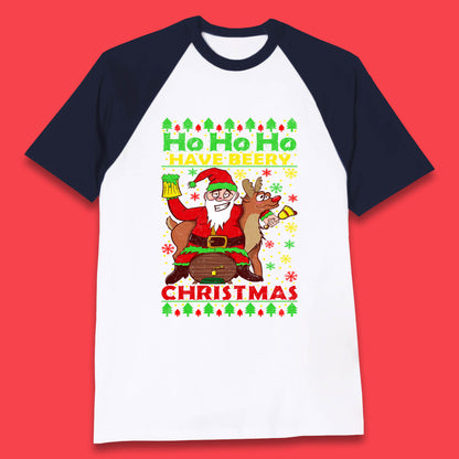 beery christmas baseball t shirt