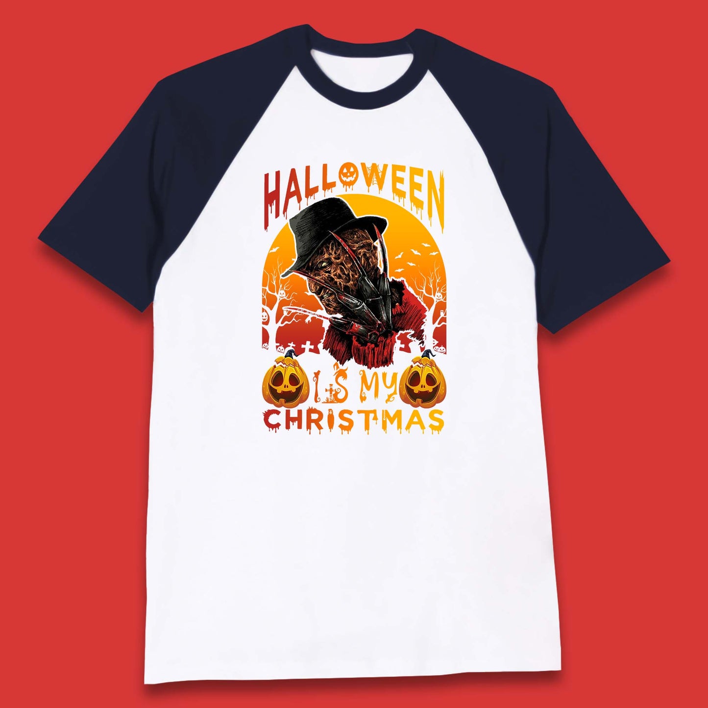 freddy krueger baseball t shirt