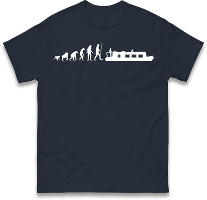 Human Evolution Canal boat T Shirt
