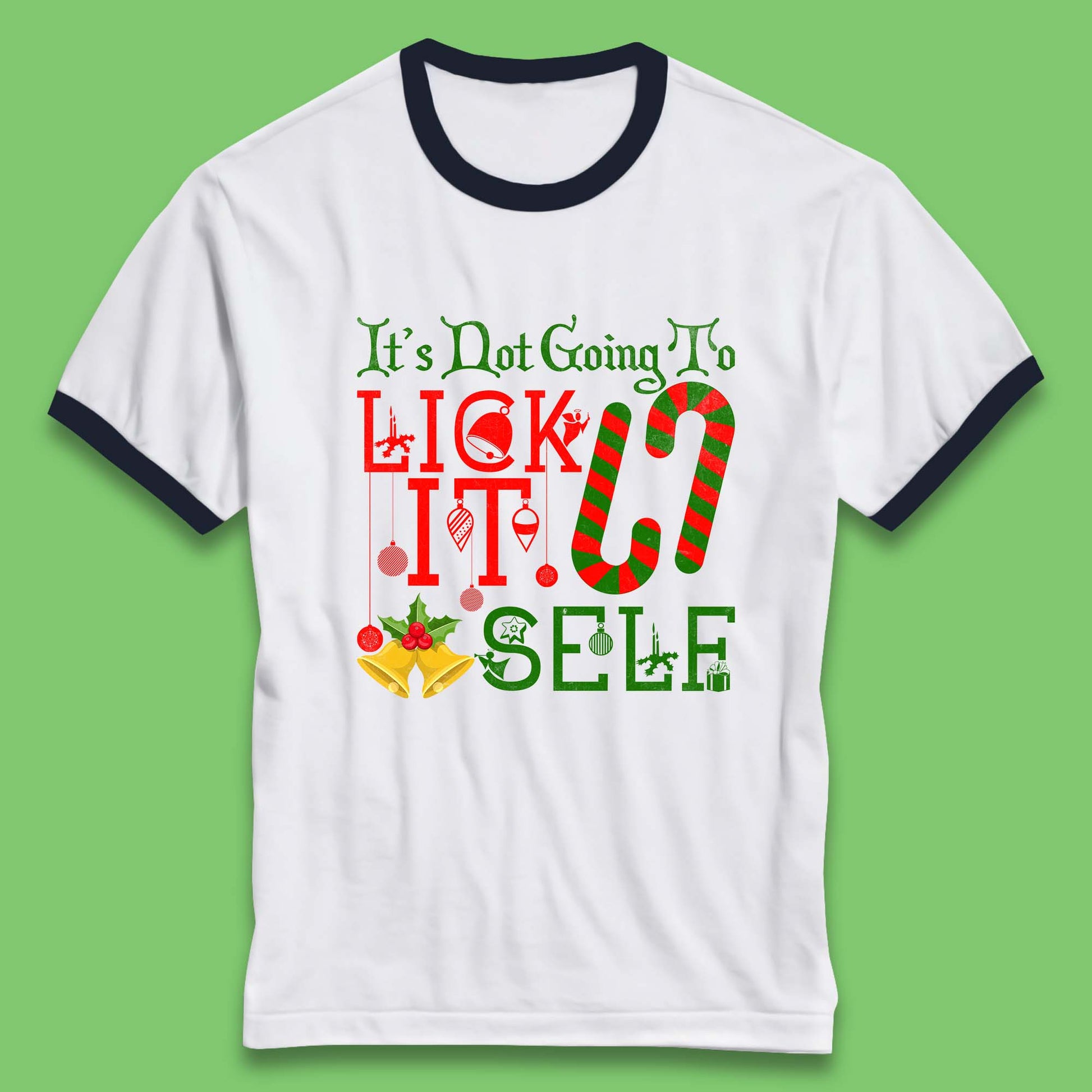 funny christmas candy cane ringer t shirt