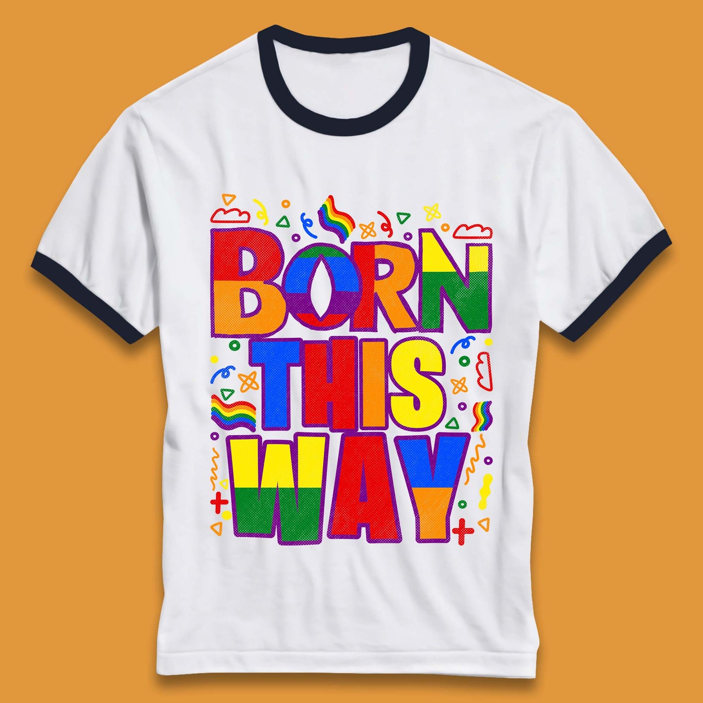 Lgbt Born This Way Ringer T-Shirt