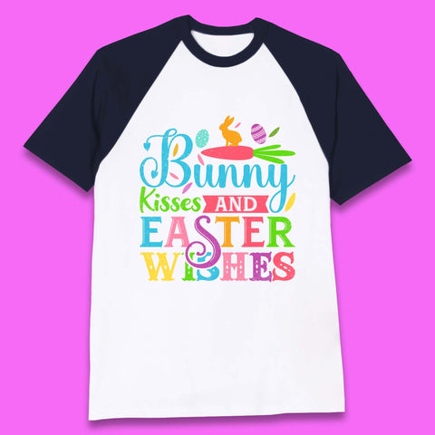 Bunny Kisses And Easter Wishes Baseball T-Shirt